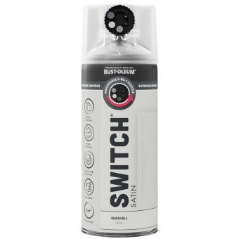 Rust-Oleum Switch Seashell Satin Multi-Surface Spray Paint 400ml – 5-in-1 Adjustable Nozzle