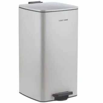 Seattle Taupe 30L Square Pedal Bin – Modern Kitchen Waste Bin