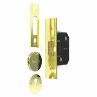 Securit 3 Lever Deadlock Brass Plated 63mm