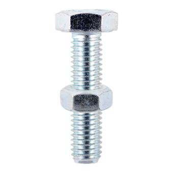 Timco Set Screws & Hex Nuts Grade 8.8 Zinc Plated M6 x 50mm – Pack of 4