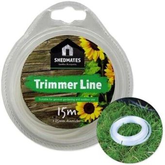 Shedmates 1.25mm Trimmer Line – 15m Lightweight Strimmer Line for Garden Grass and Edging