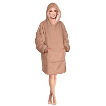 Sherpa Lined Snuggle Hoodie – Beige