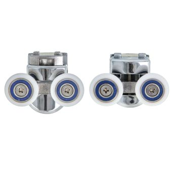 Shower Door Roller Set 23mm nylon wheels for 6 mm thick screens