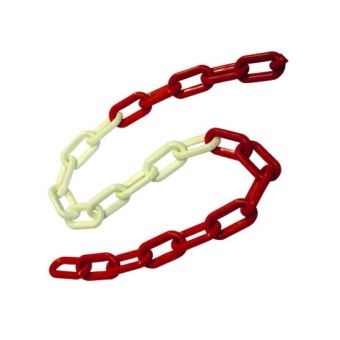 6 mm Red / White Plastic Signalling Chain