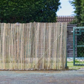 SlatScreen Bamboo Screening 3.8m x 1.2m | Natural Garden Privacy & Fence Covering