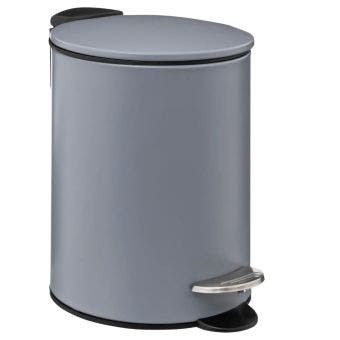 Soft Close Pedal Bin in Metal 3L – Compact Waste Bin with Silent Lid and Foot Pedal