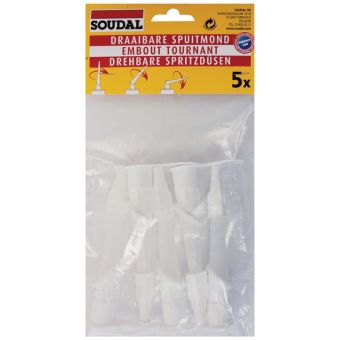 Soudal Twisty Nozzle Set – Pack of 5 Rotating Sealant Nozzles