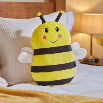 Squeezy Bee Plush Cushion | Soft & Squishy Decorative Bee Toy