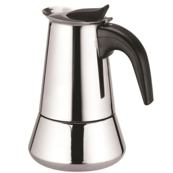 Stainless Steel Italian Express Coffee Maker 6 Cup I Silver
