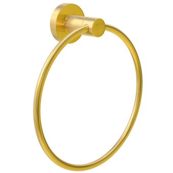 Stainless Steel Matt Gold Bathroom Towel Ring Wall Mounted Modern Design