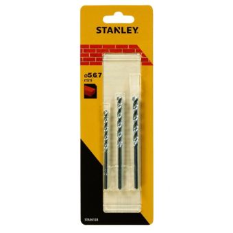 Stanley 3pc Masonry Drill Bit Set