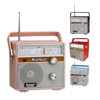 Steepletone Heartbeat Retro Portable Radio FM
