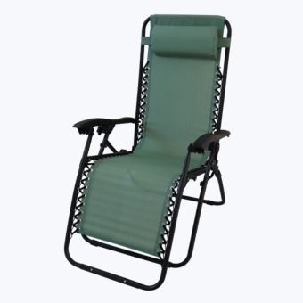 SupaGarden Zero Gravity Chair Mint Textilene Fabric Adjustable Recliner with Headrest and Folding Frame