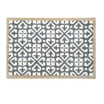 My Mat Nylon Harlequin Tile Blue 50cm x 75cm