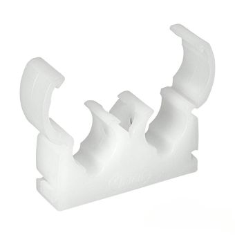 Double Hinged White Clip 15mm