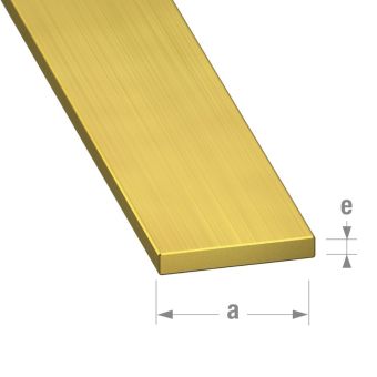 Steel Brass Flat Profile - 15mm x 2mm x 1m