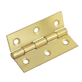 Light Butt Hinge Brass - 75mm