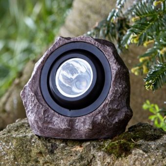 SuperBright Jumbo 25L Rock Light Solar Garden Spotlight 15 Lumen Adjustable 15 x 19cm