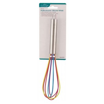 Ashley Multi-Coloured Silicone Whisk - 25cm