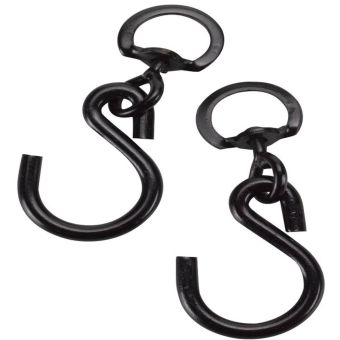 Heavy Duty Swivel Hooks 2 Pack Powder-Coated Steel for Hanging Baskets Up to 35kg