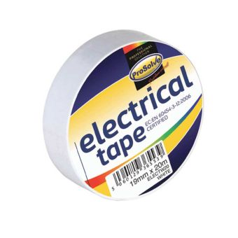 ProSolve White Insulating Electrical Tape - 19mm x 20m