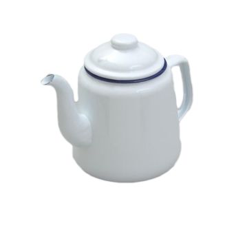 Falcon White Enamel Tea Pot - 14cm