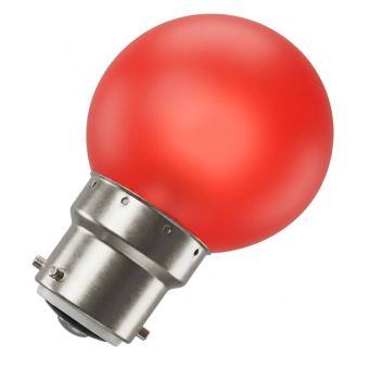 Tezla 1W LED Golf Ball Lamp Red B22 BC Bulb