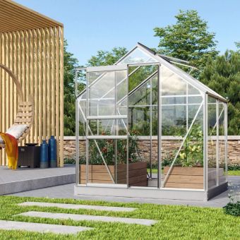 The Venus 6 x 4 (1.93 x 1.31m) Silver - Standard Glass