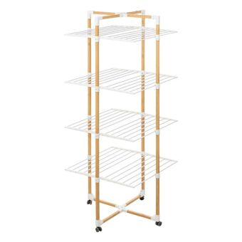 Tower Drying Rack 4 wheels 40m - Wood Effect