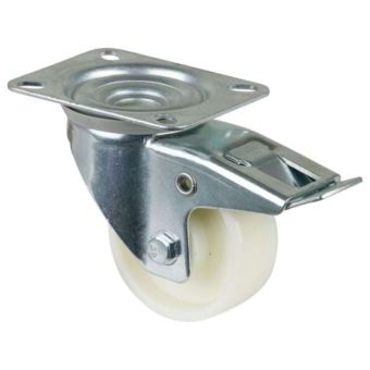 Transport Castor 80mm brake 125kg White