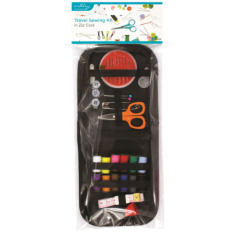 Ashley Travel Sewing Kit in Zip Case I Compact Emergency Kit