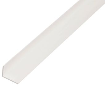 PVC Angle Trim White 40 x 10 x 2mm x 2m Unequal Angle