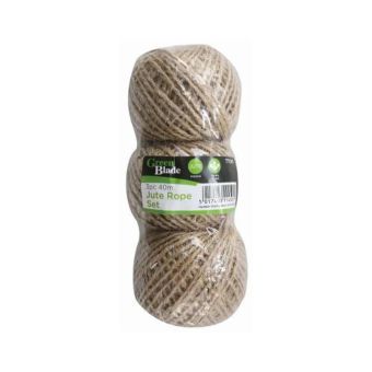 GreenBlade 3pc 40m Jute Rope Twine Set