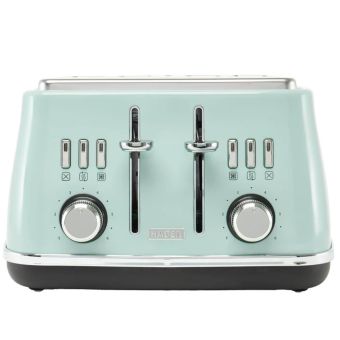 Haden Cotswold 4 Slice Toaster Sage – Retro Style Toaster with Dual Controls and Wide Slots