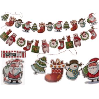 Paper Christmas Garlands 2.3m – Festive Hanging Decorations 26 x 17cm