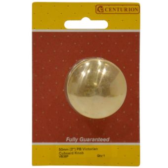 Victorian Elegance 50mm Polished Brass Cupboard Knob – Classic Style, Lasting Quality