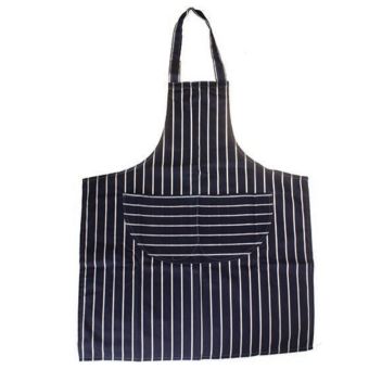 Classic Navy Butchers Stripe Apron – Durable Kitchen and Workwear Protection