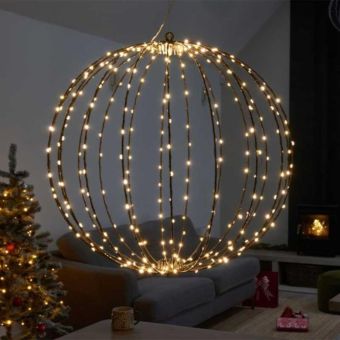 360 LED Twinkle Orb Warm White 50cm LV – Large Festive Hanging Christmas Light Decoration