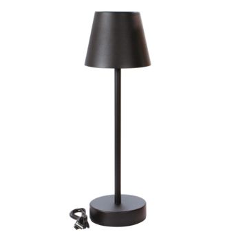 Kingavon Rechargeable Dimmer Touch Table Lamp – Black Modern Wireless Lighting