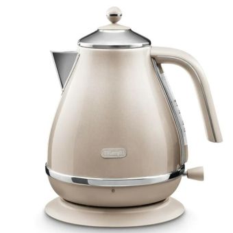De’Longhi Icona Metallics 1.7L Beige Kettle KBOT3001BG – Stylish, Modern Kitchen Essential