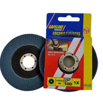Safeline 115mm Zirc Flap Discs Grit 40 – Heavy-Duty Grinding and Finishing