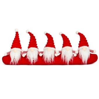 GrooviKert Draught Excluder Red 58cm – Festive Door Draught Stopper