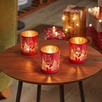 Wonderland T-Light Holders 3 Pack – Ruby Red