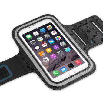 Adjustable Running Phone Armband with Touchscreen Access for Gym and Outdoor Use
