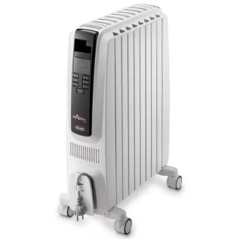 DeLonghi Dragon 4 Oil Filled Radiator 2000W – Portable Silent Heater with Chimney Design and Digital Controls