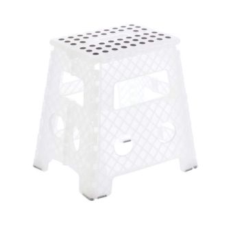 Casa&Casa Transparent Small Step Stool – Compact and Durable One-Step Plastic Stool