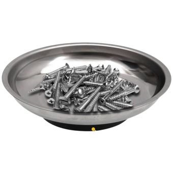 Benson Magnetic Screw and Nail Storage Tray 10 cm – Steel Parts Holder with Rubber Protective Base