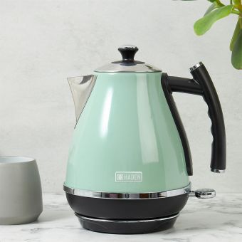 Haden Cotswold Sage Green Kettle 1.7L 3000W – Cordless BPA-Free Kettle with Boil Dry Protection
