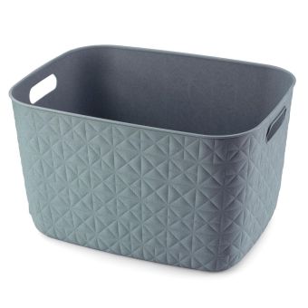 Curver Softex Large 19 Litre Teal Storage Box – Recycled Plastic Modular Organiser with Handles