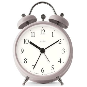 Haven Bell Alarm Clock Mocha 12cm – Classic Twin Bell Alarm Clock with Retro Design